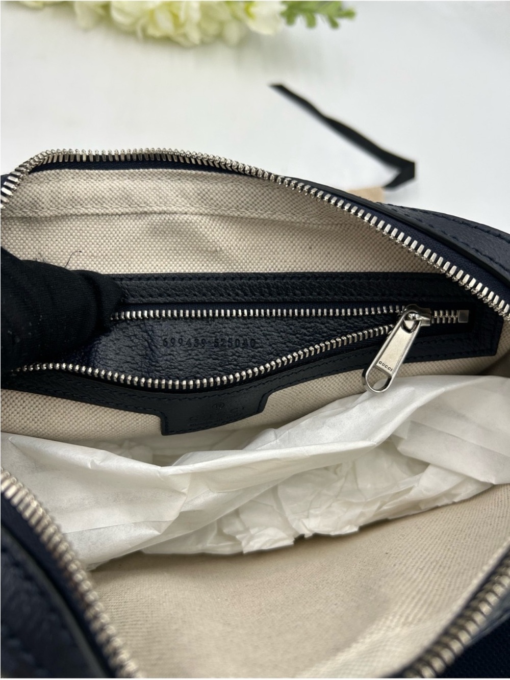 Unisex Gucci black/Navy GG Ophelia Supreme Camera Bag - Picture 11 of 11
